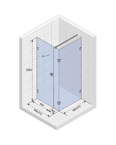 Душевой уголок Riho SZ Scandic NXT X204 120х100 L G001093120 (GX08055C1) профиль Хром стекло прозрачное