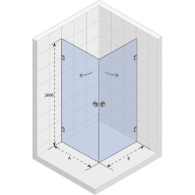 Душевой уголок Riho SZ Scandic NXT Х209 97х77 L/P G001103120 (GX12042C0) профиль Хром стекло прозрачное