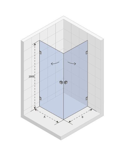 Душевой уголок Riho SZ Scandic NXT Х209 77х87 L/P G001106120 (GX12072C0) профиль Хром стекло прозрачное