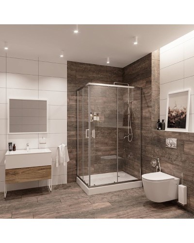 Душевой уголок Niagara Nova 120х90 NG-6611-08 профиль Хром стекло прозрачное