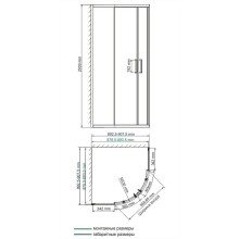 Душевой уголок WasserKRAFT Dill 90x90 61S01 профиль Черный матовый стекло прозрачное