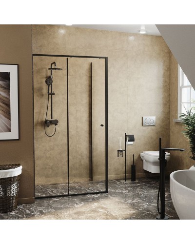 Душевой уголок WasserKRAFT Dill 120x80 61S06 профиль Черный матовый стекло прозрачное