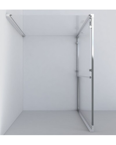 Душевой уголок Vincea Garda 140х80 VSR-1G8014CLB профиль Черный стекло прозрачное