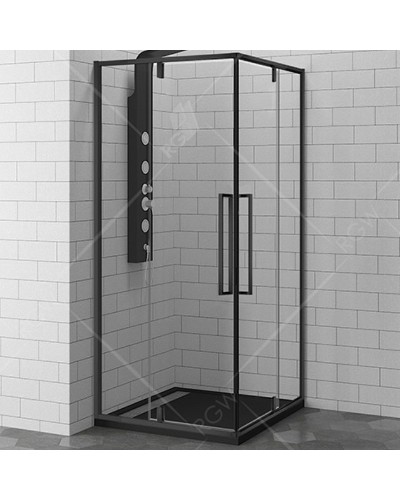 Душевой уголок RGW Stilvoll SV-33-B 100х100 06323300-14 профиль Черный стекло прозрачное