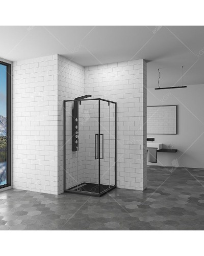 Душевой уголок RGW Stilvoll SV-33-B 100х100 06323300-14 профиль Черный стекло прозрачное