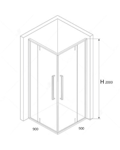 Душевой уголок RGW Stilvoll SV-33 90х90 06323399-11 профиль Хром стекло прозрачное