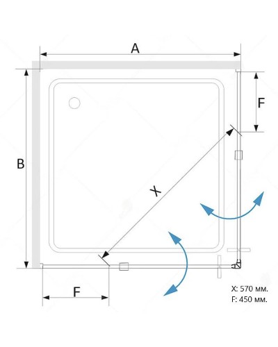 Душевой уголок RGW Stilvoll SV-33 90х90 06323399-11 профиль Хром стекло прозрачное