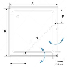 Душевой уголок RGW Stilvoll SV-33 80х80 06323388-11 профиль Хром стекло прозрачное