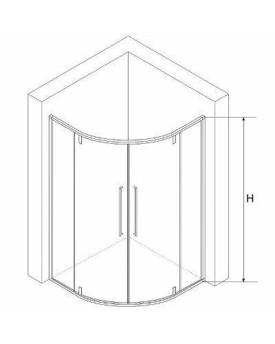 Душевой уголок RGW Stilvoll SV-53 80х80 06325388-11 профиль Хром стекло прозрачное