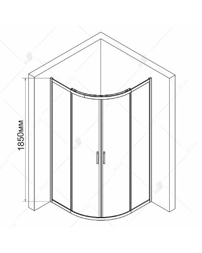 Душевой уголок RGW Classic CL-53 80х80 06095388-11 профиль Хром стекло прозрачное