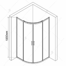 Душевой уголок RGW Classic CL-53-B 80х80 06095388-14 профиль Черный стекло прозрачное