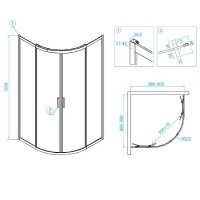 Душевой уголок RGW Classic CL-53-B 90х90 06095399-14 профиль Черный стекло прозрачное