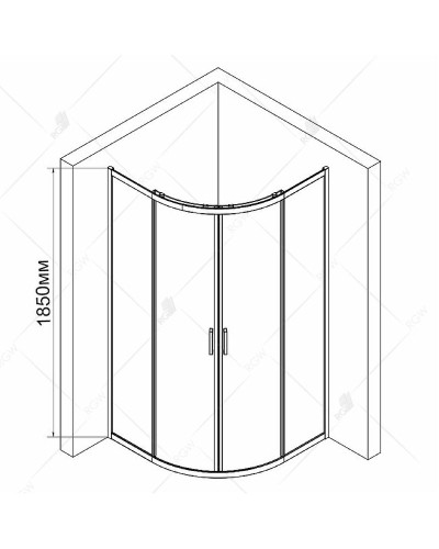 Душевой уголок RGW Classic CL-53-B 90х90 06095399-14 профиль Черный стекло прозрачное