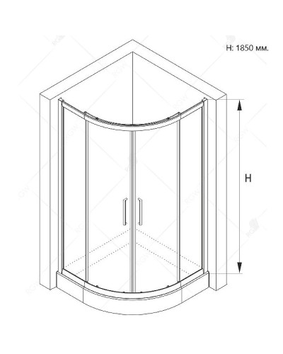 Душевой уголок RGW Classic CL-54 80х80 32095488-11 профиль Хром стекло прозрачное