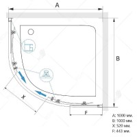 Душевой уголок RGW Classic CL-54 100х100 32095400-11 профиль Хром стекло прозрачное