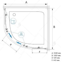 Душевой уголок RGW Classic CL-54 100х100 32095400-11 профиль Хром стекло прозрачное
