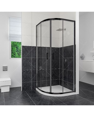 Душевой уголок RGW Classic CL-54-B 80х80 32095488-14 профиль Черный стекло прозрачное