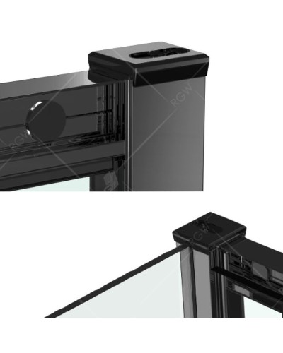 Душевой уголок RGW Classic CL-54-B 80х80 32095488-14 профиль Черный стекло прозрачное