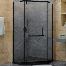 Душевой уголок RGW Hotel HO-081-B 90х90 350608199-14 профиль Черный стекло прозрачное