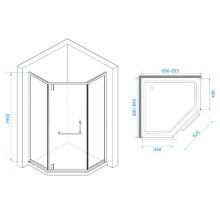 Душевой уголок RGW Hotel HO-084-W 90х90 350608499-25 профиль Белый стекло матовое-сатинат
