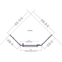 Душевой уголок RGW Hotel HO-084-W 90х90 350608499-25 профиль Белый стекло матовое-сатинат