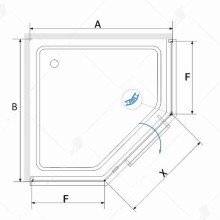 Душевой уголок RGW Hotel HO-084-W 90х90 350608499-25 профиль Белый стекло матовое-сатинат