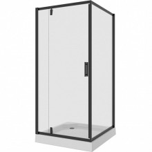 Душевой уголок Niagara Nova NG-6802-08 BLACK 100х100 профиль Черный стекло прозрачное