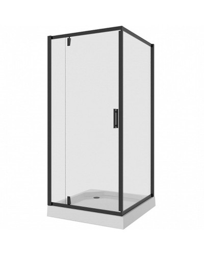 Душевой уголок Niagara Nova NG-6802-08 BLACK 100х100 профиль Черный стекло прозрачное