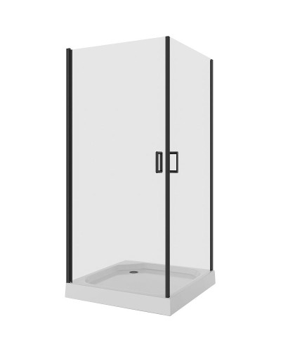 Душевой уголок Niagara Nova NG-6804-08 BLACK 100х100 профиль Черный стекло прозрачное