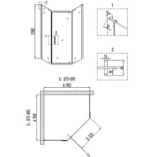 Душевой уголок Niagara Nova NG-6805-08 BLACK 90х90 профиль Черный стекло прозрачное