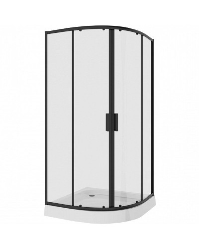 Душевой уголок Niagara Nova NG-6807-08 BLACK 100х100 профиль Черный стекло прозрачное