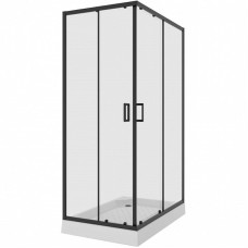 Душевой уголок Niagara Nova NG-6810-08 BLACK 120х80 профиль Черный стекло прозрачное