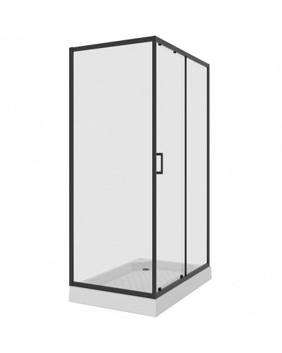 Душевой уголок Niagara Nova NG-6812-08 BLACK 120х80 профиль Черный стекло прозрачное