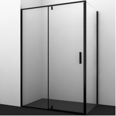 Душевой уголок WasserKRAFT Elbe 100x80 74P17 профиль Черный матовый стекло прозрачное