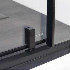 Душевой уголок WasserKRAFT Elbe 100x80 74P17 профиль Черный матовый стекло прозрачное