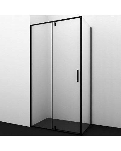 Душевой уголок WasserKRAFT Elbe 100x100 74P19 профиль Черный матовый стекло прозрачное