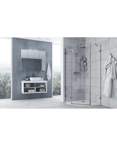 Душевой уголок 98х98 см Акватон Lax FES L 1AX023SSXX000 прозрачное