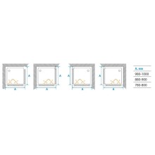 Душевой уголок 90х90 см Акватон Prima 1AX012SSXX000 прозрачное