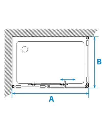 Душевой уголок 120х80 см Акватон Ritsa L 1AX001SSXX000 прозрачное
