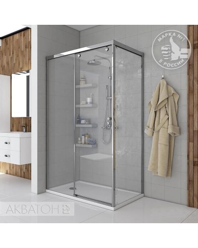 Душевой уголок 120х80 см Акватон Ritsa L 1AX001SSXX000 прозрачное