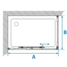 Душевой уголок 120Х90 см Акватон Ritsa L 1AX003SSXX000 прозрачное