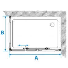 Душевой уголок 120х80 см Акватон Ritsa R 1AX002SSXX000 прозрачное
