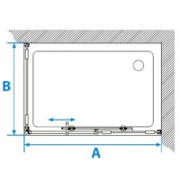 Душевой уголок 120Х90 см Акватон Ritsa R 1AX004SSXX000 прозрачное