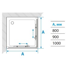 Душевой уголок 100х100 см Акватон Ritsa 1AX010SSXX000 прозрачное