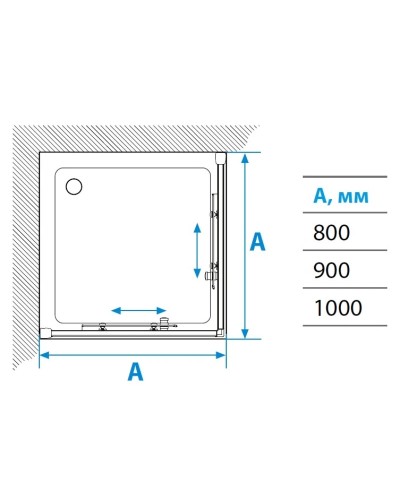 Душевой уголок 80Х80 см Акватон Ritsa 1AX008SSXX000 прозрачное