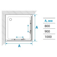 Душевой уголок 90х90 см Акватон Ritsa 1AX009SSXX000 прозрачное