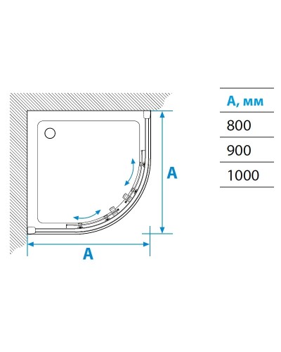 Душевой уголок 100х100 см Акватон Ritsa 1AX007SSXX000 прозрачное