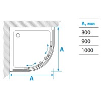 Душевой уголок 80Х80 см Акватон Ritsa 1AX005SSXX000 прозрачное