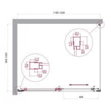 Душевой уголок BelBagno LUCE-AH-1-120/100-C-Cr