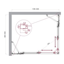 Душевой уголок BelBagno LUCE-AH-22-120/100-C-Cr